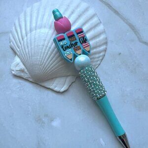📚 Teacher Life - Book Lover Pen - Rhinestone Sparkly Teacher Gift - Book Themed